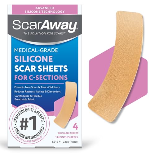scaraway شرائح سيليكون متقدمة لعلاج الندبات من سكارواي لندبات العمليات القيصرية شرائح قابلة لإعادة الاستخدام 15 × 7 لندبات فرط التنسج والكيلايد من العمليات القيصرية وعمليات جراحية أخرى 4 شرائح - Image 2