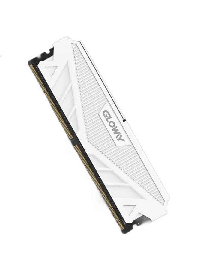 GLOWAY وحدة ذاكرة سطح المكتب Gloway 16Gb DDR5 4800، Tianche، موزع حرارة، شرائح متميزة، Cl40، أبيض ضوء القمر - Image 1