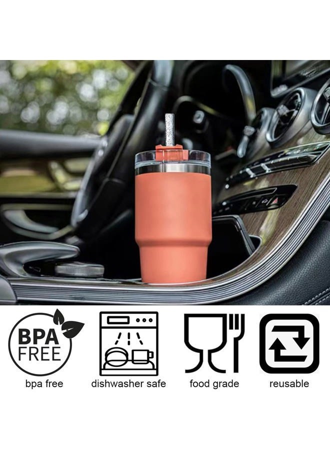 ALINK 10 Pack Color Replacement Straws for Stanley 40 oz 30 oz Tumbler, 12 in Long Reusable Plastic Glitter Straws for Stanley Cup Accessories, Half Gallon Jug, Plus 2 Cleaning Brush - Image 4