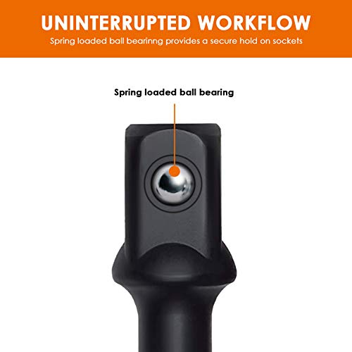 THINKWORK Impact Socket Adapter Set, 1/4" 3/8" 1/2" Drill Socket Adapter Set with 1/4" Hex Shank for Impact Power Driver, Cordless Drill & Screwdriver - Image 5
