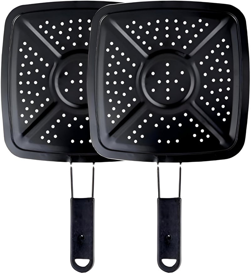 Heat Diffuser-a base for heat distribution, prevents hot points and burning them on gas and electricity stoves, ideal for thin foods, an essential kitchen tool for home cooks (2pcs square shape) - Image 1