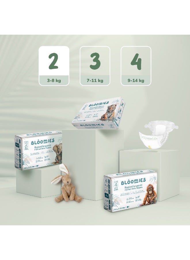 Bloomies Organic Bamboo Baby Diapers Size 2 (3-8kg baby) 40pcs| Eco-friendly, Hypoallergenic, Non-toxic, Breathable Nappies  - Image 5