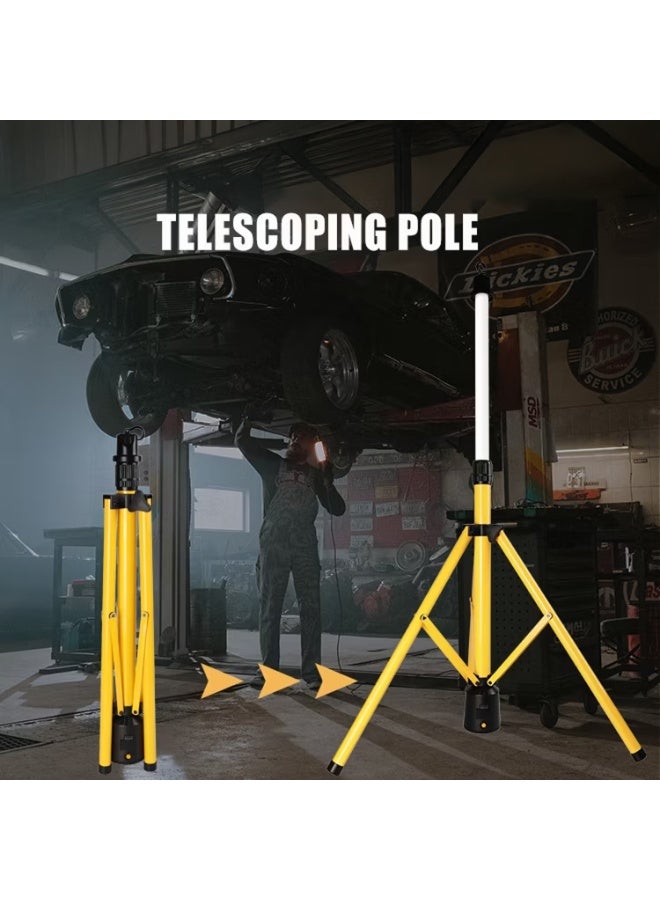 Heavy-Duty 20W LED Work Light, 2000 Lumens, USB-C Rechargeable, Adjustable Tripod Stand, Durable Portable Design for Job Sites, Camping and Emergencies Use - Image 4