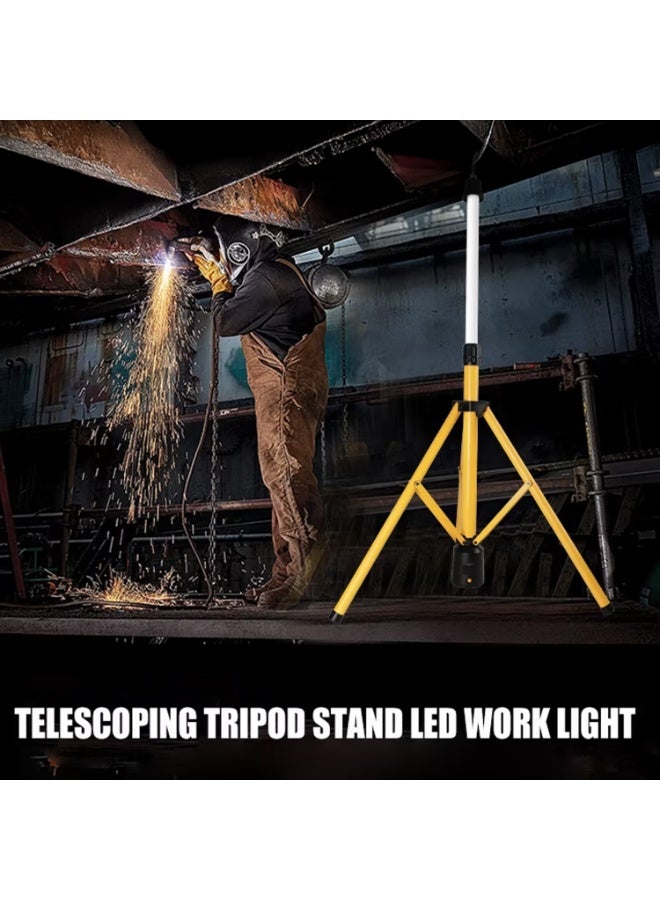 Heavy-Duty 20W LED Work Light, 2000 Lumens, USB-C Rechargeable, Adjustable Tripod Stand, Durable Portable Design for Job Sites, Camping and Emergencies Use - Image 5