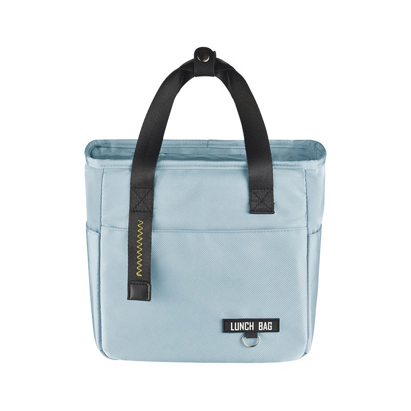 Stylish PEVA Insulated Lunch Bag for Picnics Blue 