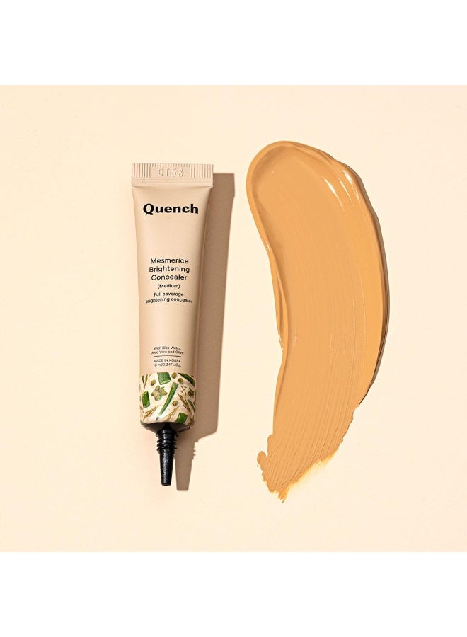 كوينش QUENCH BOTANICS خافي عيوب كريمي طبيعي ومُفتّح للبشرة، غني بماء الأرز والصبار | لجميع أنواع البشرة | يُخفي الهالات السوداء ويُفتّح منطقة تحت العينين | صُنع في كوريا (درجة متوسطة)، 10 مل - Image 4