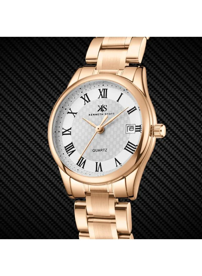 KENNETH SCOTT Women's Stainless Steel Analog Watch K25504-KBKW - 28.8x34 mm