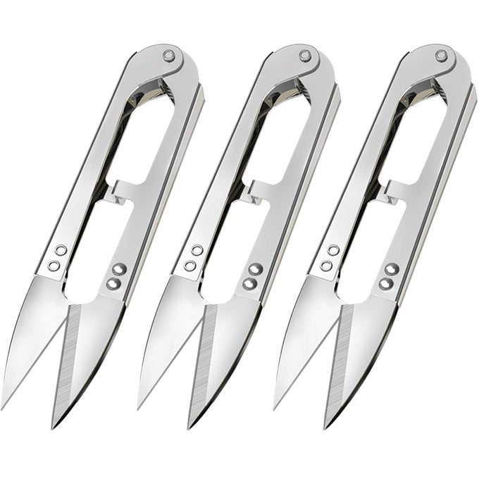 3PCS SEWING SCISSORS CLIPPERS MULTIPURPOSE QUICKCLIP YARN THREAD CUTTER PORTABLE EMBROIDERY THRUM FISHING THREAD CUTTER MINI SNIPS TRIMMING NIPPER FOR STITCHCRAFTS DIY PROJECTS