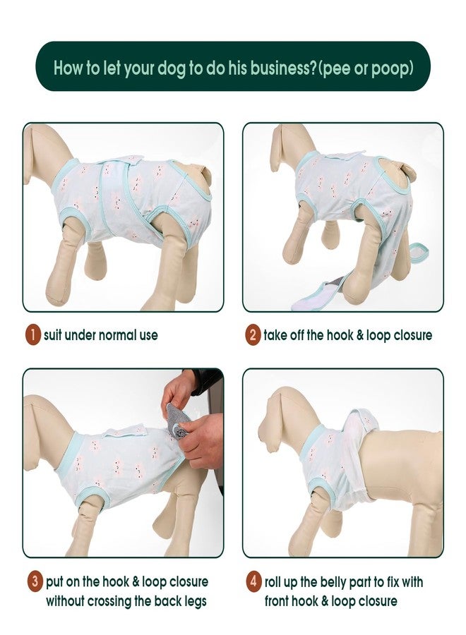 Kuoser Recovery Suit for Dogs Cats After Surgery, Professional Pet Recovery Shirt Dog Abdominal Wounds Bandages, Substitute E-Collar & Cone,Prevent Licking Dog Onesies Pet Surgery Recovery Suit - Image 4