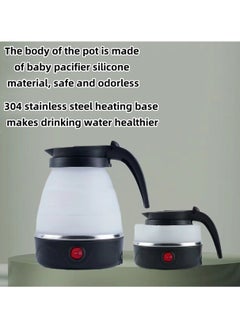EXCLIFE Mini Retractable Foldable Kettle Silicone Electric Kettle Portable Small Outdoor Travel Kettle  - Image 5