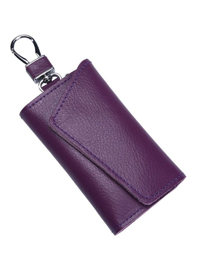 Leather Car Key Holder Purple  - Image 1