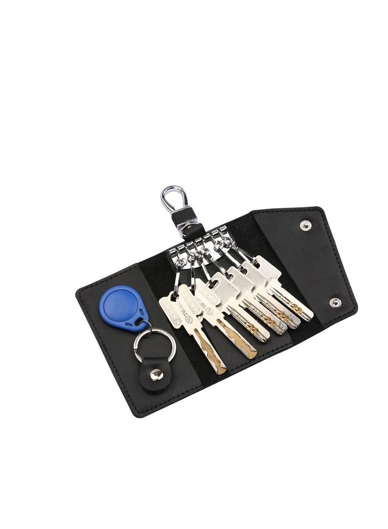 Leather Car Key Holder Purple  - Image 3