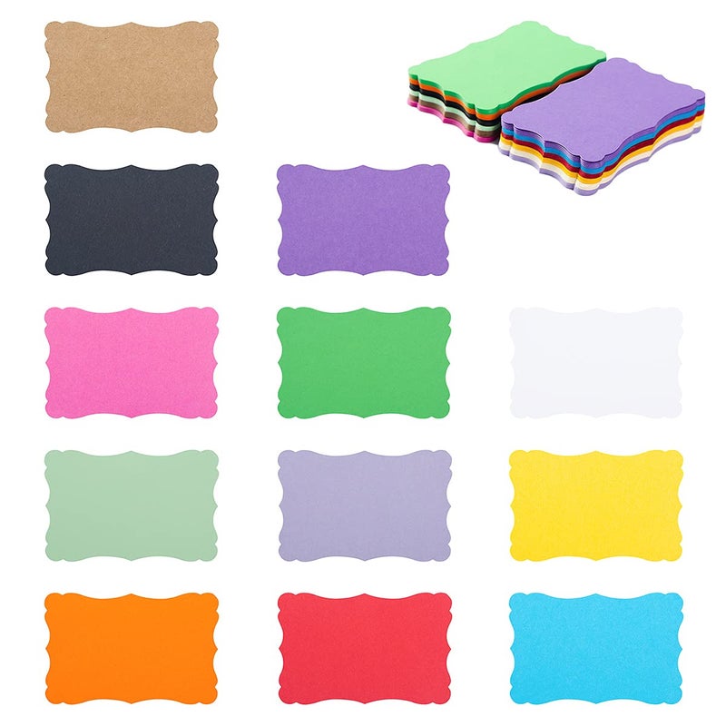 Toperd 120 Pieces Small Mini Business Cards Vintage Assorted Colors Blank Note Cards Gift Word Card for Business Cards, Gift Cards (12 Colors, 3.66x 2.36 inches) - Image 1