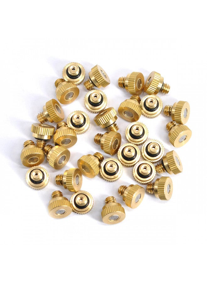 Aootech Aootech 32 Pack Brass Misting Nozzles for Outdoor Cooling System, 0.012 Orifice (0.3 mm) 10/24 UNC  - Image 2