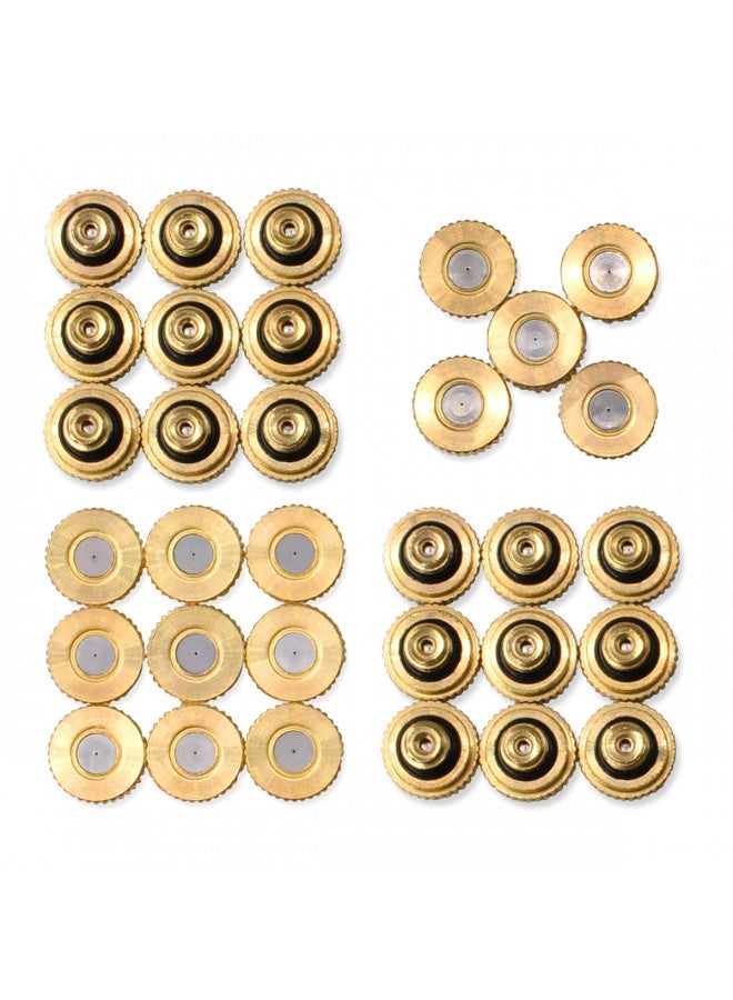 Aootech Aootech 32 Pack Brass Misting Nozzles for Outdoor Cooling System, 0.012 Orifice (0.3 mm) 10/24 UNC  - Image 1