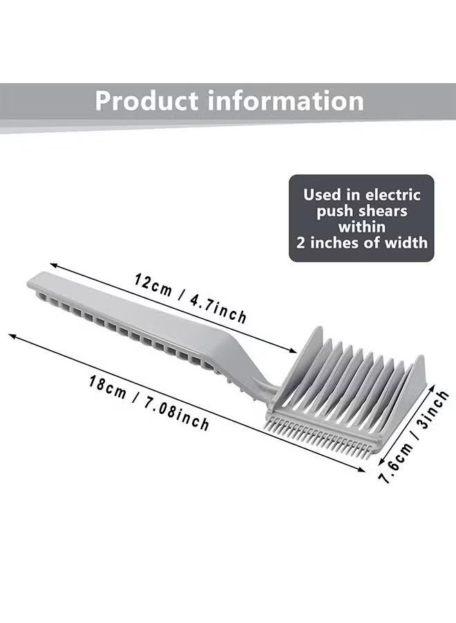 2PCS Men's Gradient Hairstyle Comb, Hair Fade Tool, Curved Positioning Comb, Flat Top Guide Comb, Barber Fade Comb Curved, Flat Top Hair Cutting Comb For Travel, Home, Barber Hairdressing Hair - Image 2