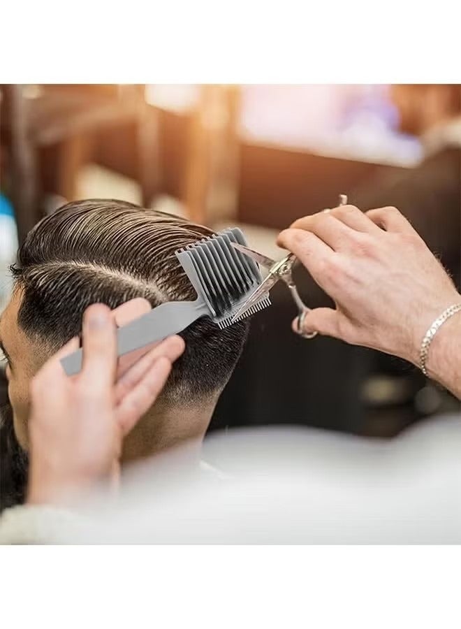 2PCS Men's Gradient Hairstyle Comb, Hair Fade Tool, Curved Positioning Comb, Flat Top Guide Comb, Barber Fade Comb Curved, Flat Top Hair Cutting Comb For Travel, Home, Barber Hairdressing Hair - Image 3