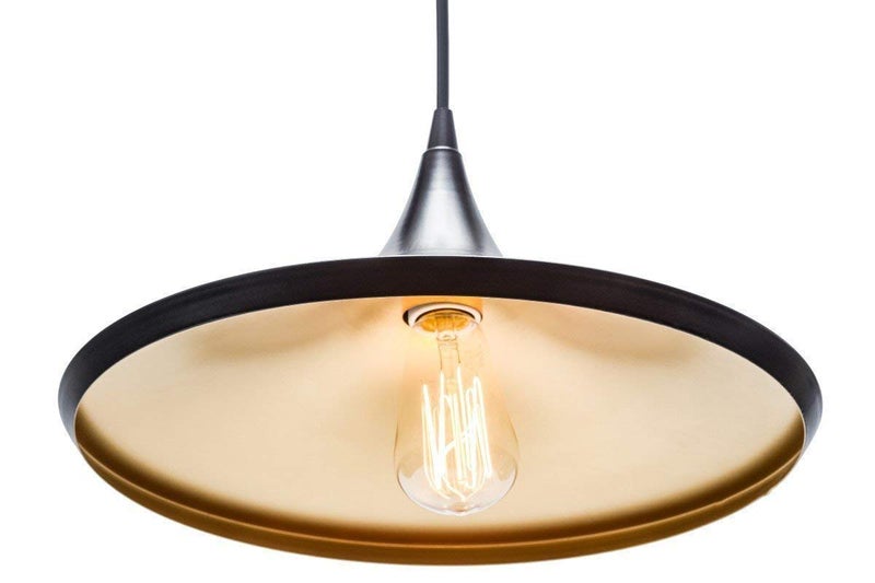 SINOMAN Black Hanging Lights for Living Room/Pendant Lights for Ceiling/Hanging Lamps for Home Decoration/Decorative Hanging Lights,Metal (Tulip, with Bulb) - Image 2