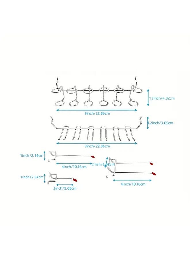 114 قطعة من خطافات الرف الحديدي لتخزين الأدوات في المرآب ولوحة الأداة - Image 5