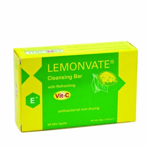 Lemonvate صابون 80 جرام مصمم لتغذية وتنظيف البشرة مع مطهر يدوي للجسم بفيتامين C - Image 1