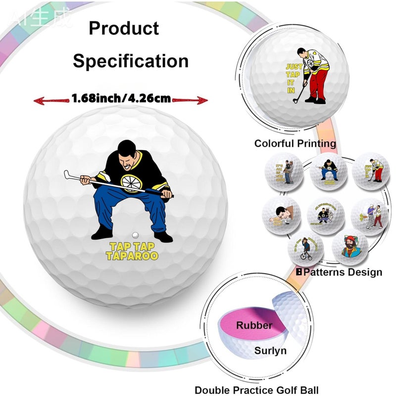 Artpreti 4 Pcs Funny Golf Balls for Birthday, Novelty Golfer Gift for Dad Coworkers Golfers Golf Lovers - Image 5