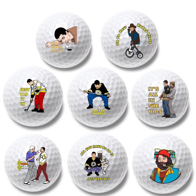 Artpreti 4 Pcs Funny Golf Balls for Birthday, Novelty Golfer Gift for Dad Coworkers Golfers Golf Lovers - Image 1