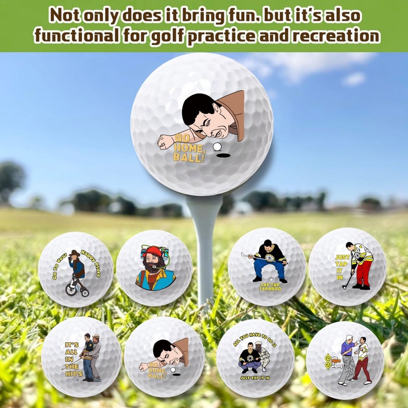 Artpreti 4 Pcs Funny Golf Balls for Birthday, Novelty Golfer Gift for Dad Coworkers Golfers Golf Lovers - Image 3