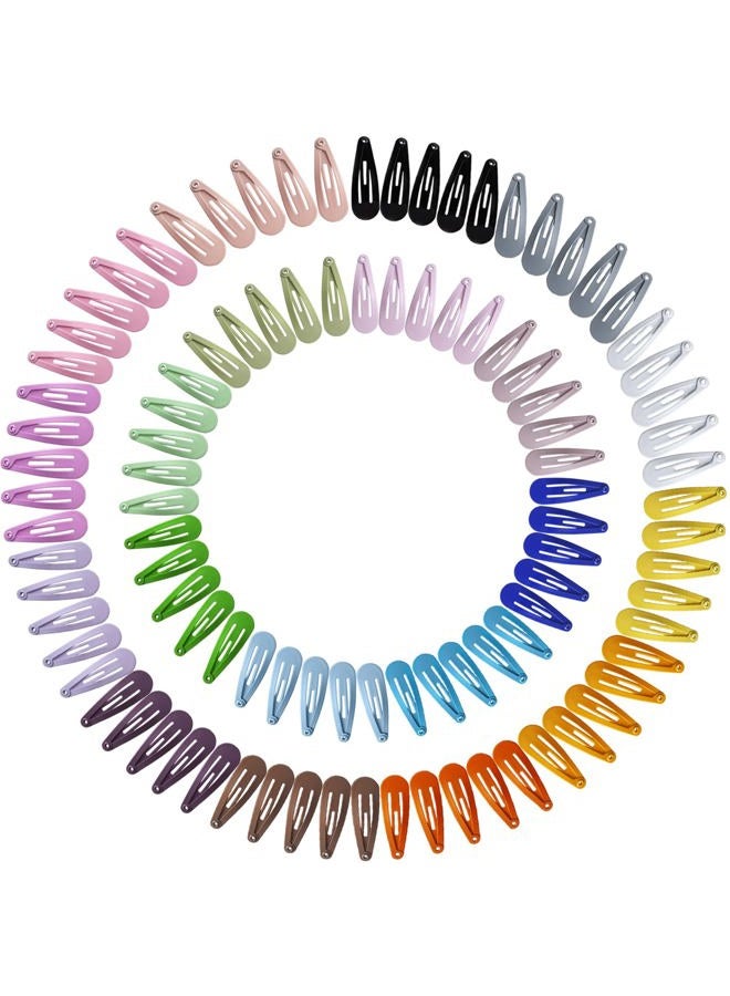 SLYFTE Snap Mini Hair Clips, 100PCS Premium Kids Barrettes Metal Non Slip Hair Bow Clips for Girls Toddler, 1.2 Inch 20 Colors - Image 1