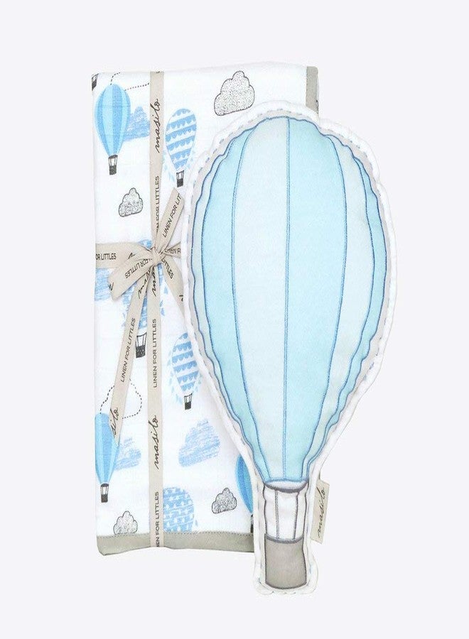 Masilo Up Up & Away Tuck Me in Gift Bundle (Blue) (Large Blanket (0-3 Years),Blue) - Image 1