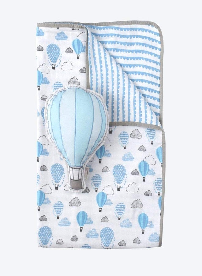 Masilo Up Up & Away Tuck Me in Gift Bundle (Blue) (Large Blanket (0-3 Years),Blue) - Image 2