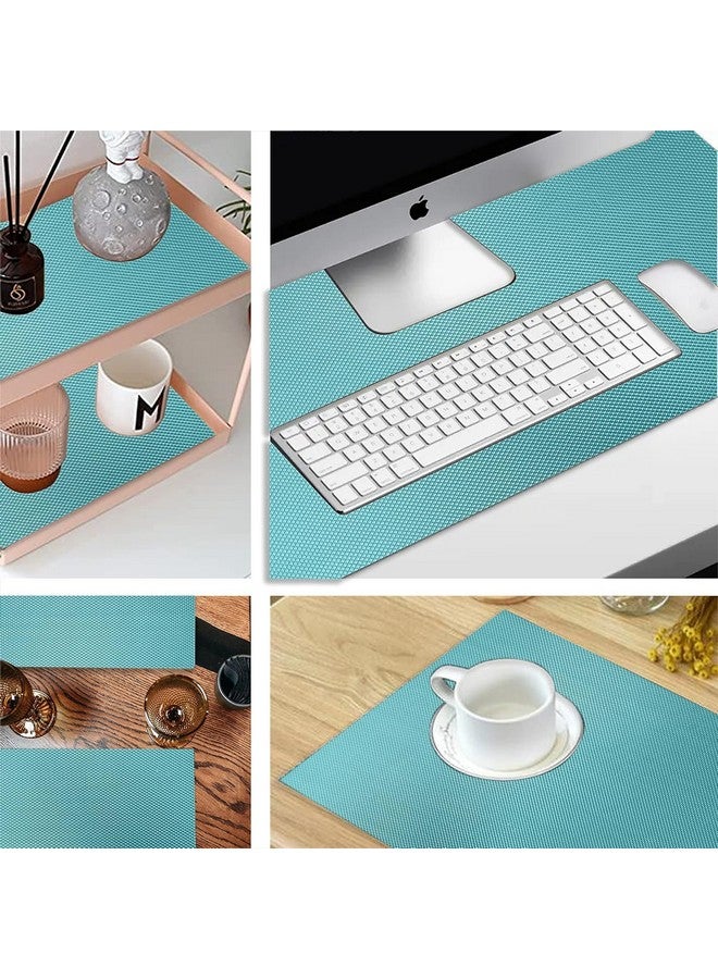 ElastPro حصيرة/ورقة مضادة للانزلاق متعددة الأغراض من إيلست برو (45 سم × 5 م) من EVA بدرجة غذائية قابلة للغسل للثلاجة، بطانة الرف، الطاولة، درج المطبخ (نقش ماسي، أزرق فاتح) - Image 5