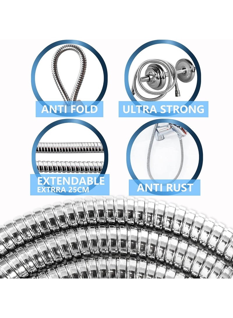 1.5m(59in) Flexible Stainless Steel Shower Hose Anti-kink - Image 5