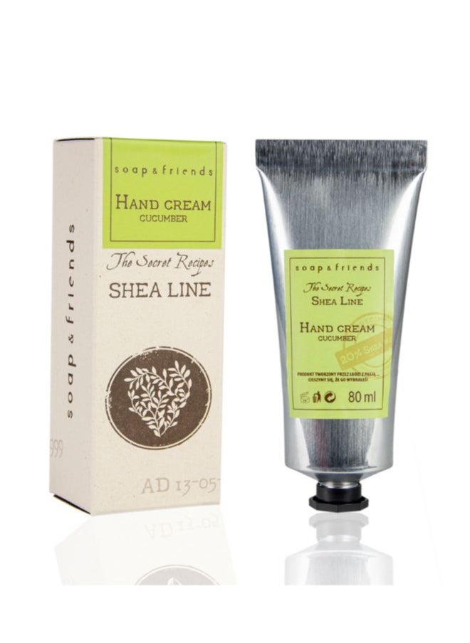 Soap&Friends Soap&Friends Hydrating Hand Cream 80ml – 20% Organic Shea Butter with Soothing Cucumber – Natural, Cruelty-Free Hand Moisturizer  - Image 1