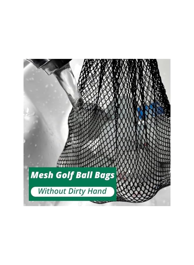 S-TOP 3PCS Bags with Drawstring - Nylon Golf Ball Storage Bags Sports Equipment Organizer Sack for Collecting Half Balls, Tennis, Toys, Beach, Travel 40.9940.99 - Image 2