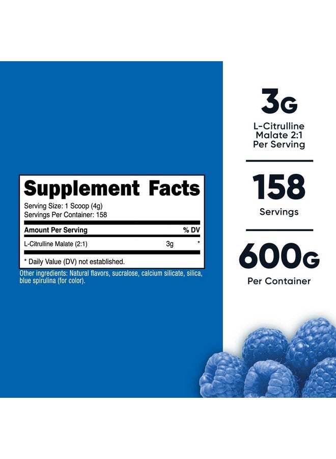 Nutricost Nutricost L-Citrulline Malate 2:1 (600 Grams) (Blue Raspberry)  - Image 2