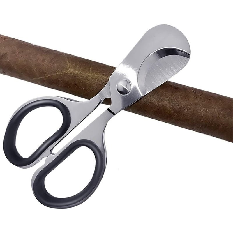 Stainless Steel Cigar Cutter Set With Double Blades And Storage Pouch - Image 2