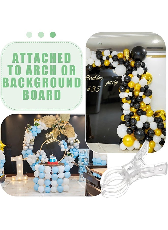 10 Pack Large Balloon Arch Clips Plastic Transparent Backdrop Spring Clamps 3.5 Inch Heavy Duty Clip for Balloon Arch Kit Birthday Decoration Crafts Woodworking Photography Studios - Image 3