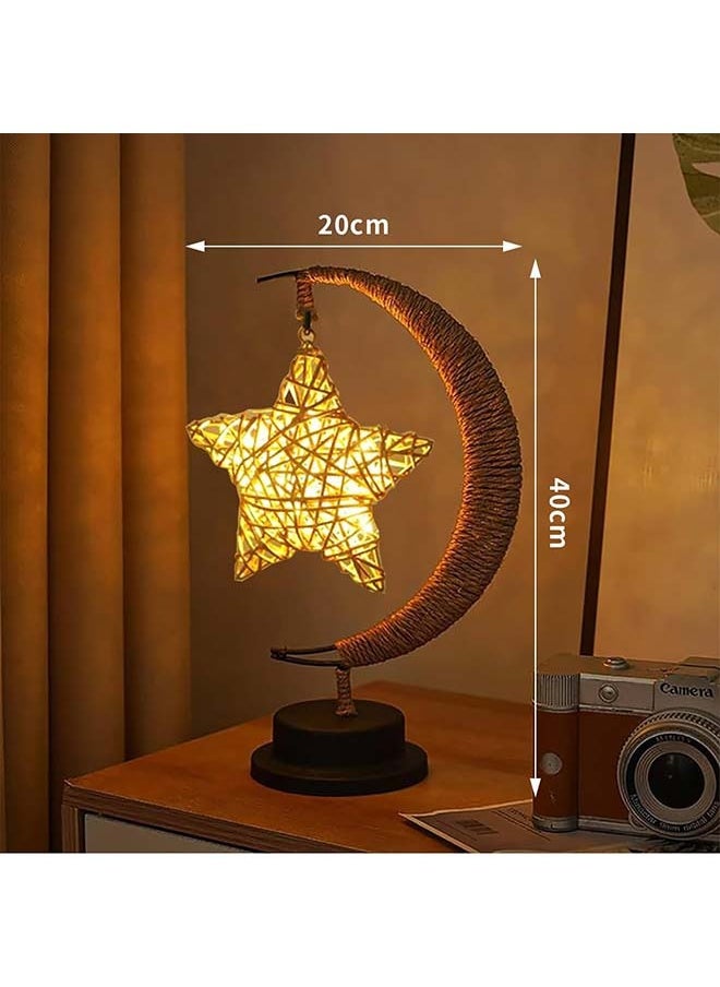 Yoawllty - Ramadan Night Light, Ramadan Lights, Ramadan Decoration Star and Moon Table Lamp for Living Room, Party Gift - Image 1