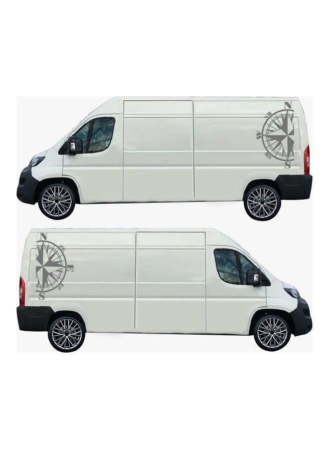 NIBEMINENT 2-Piece Universal Racing Body Side Roof Hood Decal Sticker  - Image 3