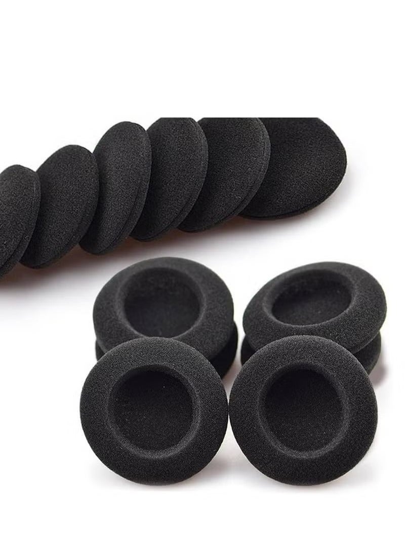 Foam Ear Pad Replacement Cushions Headphone Earphone Headset Disposable Sponge Covers 10 Pairs 60mm 2.4" Replacement Foam Ear Pud Earpads Sponge Cushion Covers Headset Black  - Image 2