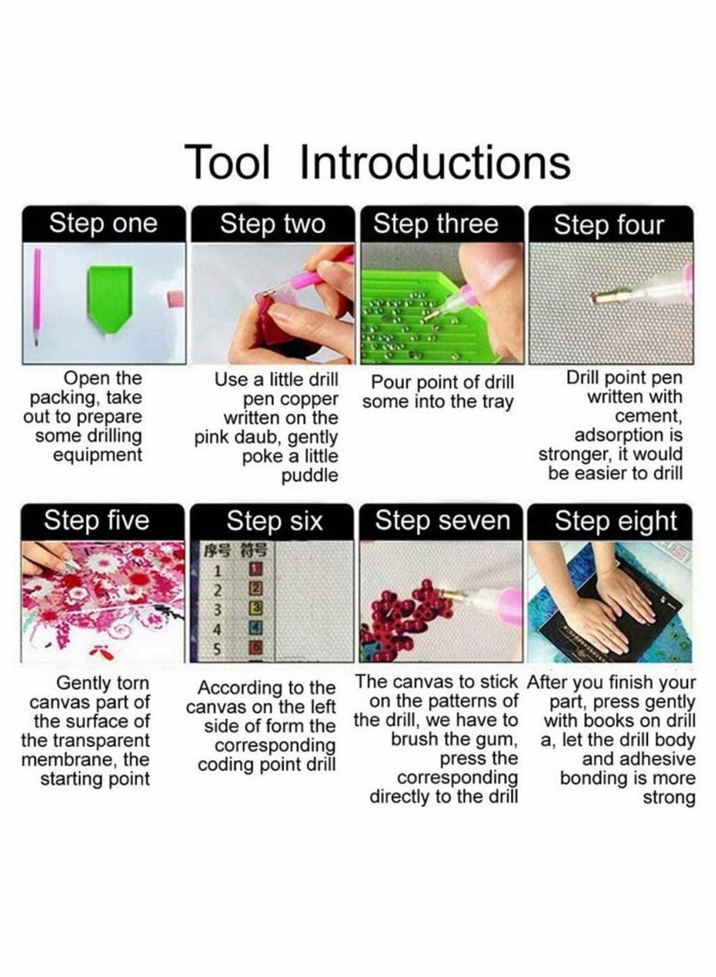 KASTWAVE DIY 5D Full Diamond Painting Kits Rose Drill Embroidery Manual Cross Stitch for Adults Kids Home Decorate Wall Flower - Image 4