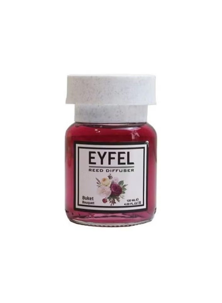 EYFEL معطر هواء ريد ديفيوزر باقة إيفل، 120 مل | عطر منزلي فاخر برائحة زهرية تدوم طويلاً | ديكور أنيق للمنزل والمكتب - Image 2