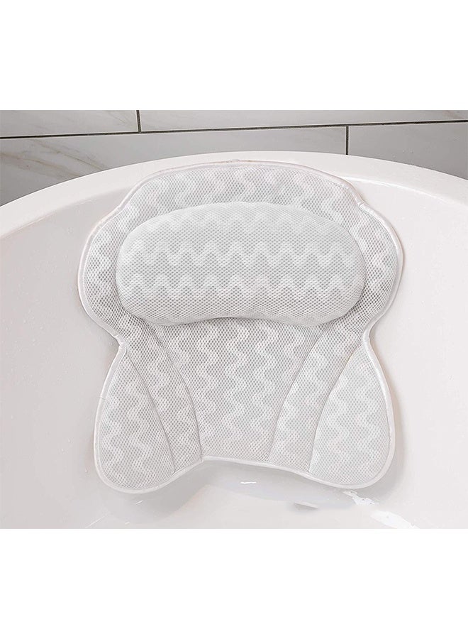 وسادة حوض استحمام مريحة 4D شبكية هوائية شبكية 4D لدعم الرقبة والظهر في حوض الاستحمام - Image 5