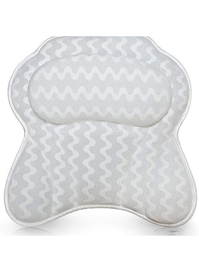 وسادة حوض استحمام مريحة 4D شبكية هوائية شبكية 4D لدعم الرقبة والظهر في حوض الاستحمام - Image 1