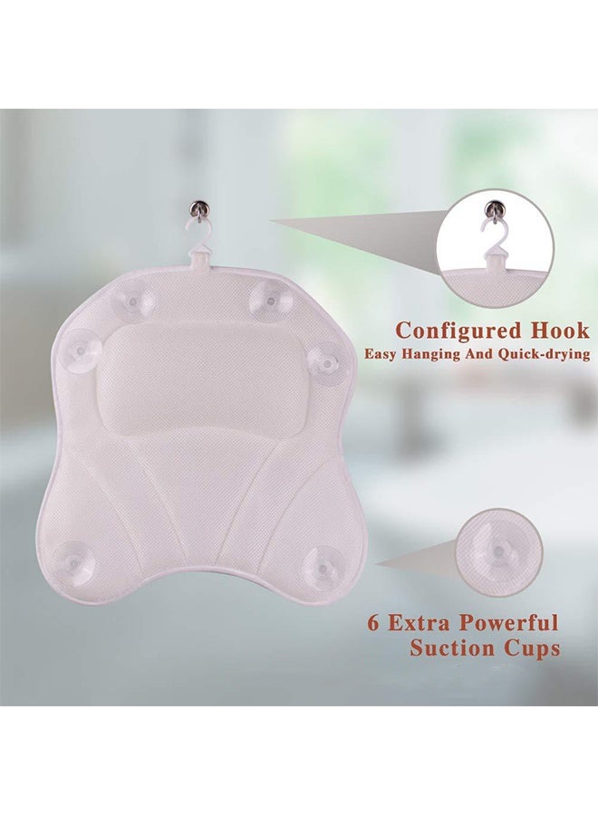 وسادة حوض استحمام مريحة 4D شبكية هوائية شبكية 4D لدعم الرقبة والظهر في حوض الاستحمام - Image 4