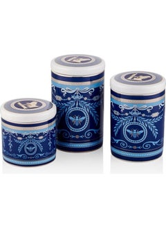 Lamedore Blue Banube 3-Piece Jar Set 16 Cm-13 cm -10 cm 1BSF-1902BB 