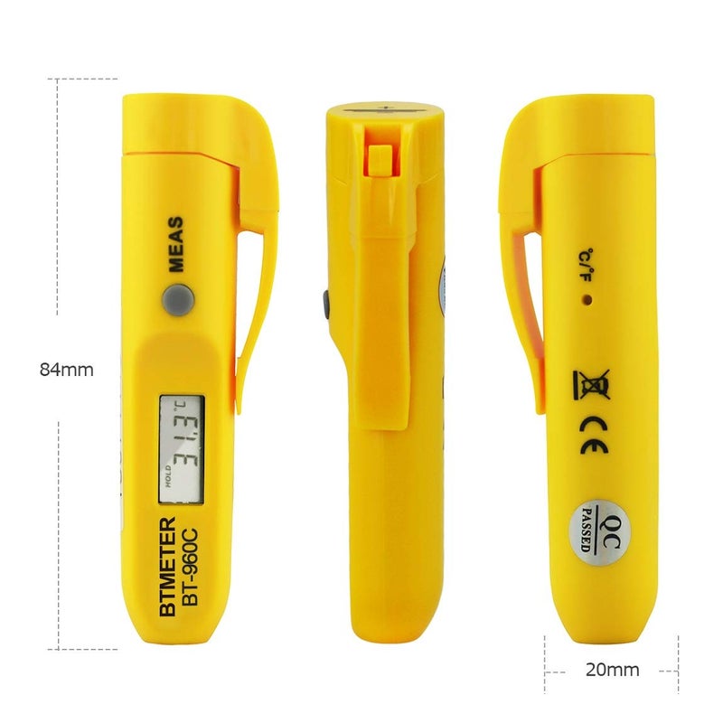 BTMETER Mini Digital Infrared Thermometer - BT-960C Temperature Pen with Pocket Clip Instant Read to 527℉ Auto Off for Meat Candy Cooking Food Grill Kitchen BBQ Candy Wine(NOT for Human Temp) - Image 5