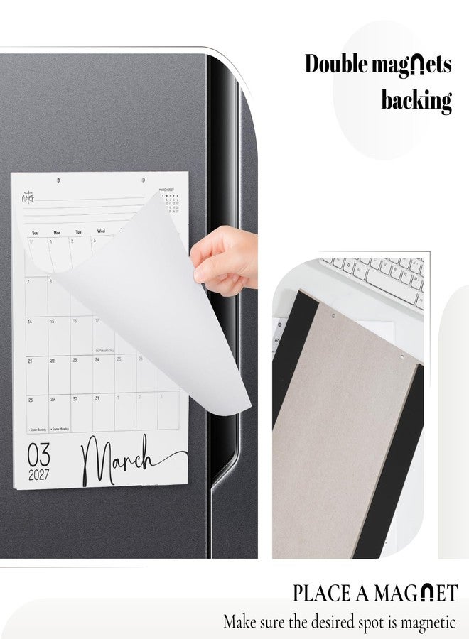 Paper Play Magnetic Calendar for Fridge January 2026 to June 2027, 13.5x11 Inch 18 Months Magnetic Fridge Calendar, Large Writing Blocks with Holidays - Image 5