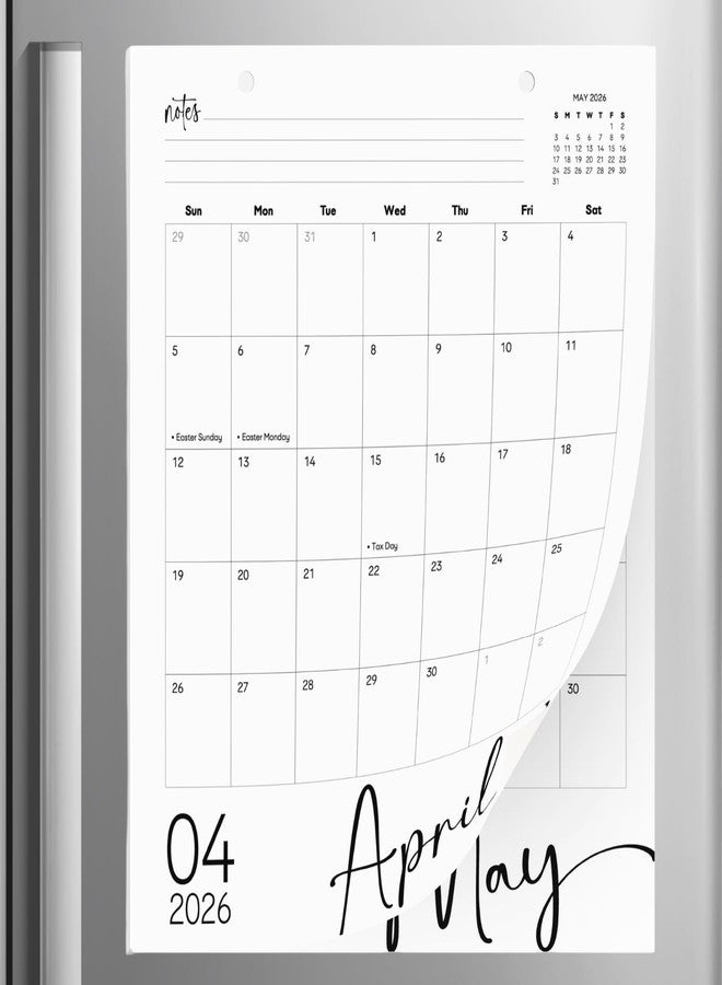 Paper Play Magnetic Calendar for Fridge January 2026 to June 2027, 13.5x11 Inch 18 Months Magnetic Fridge Calendar, Large Writing Blocks with Holidays - Image 1