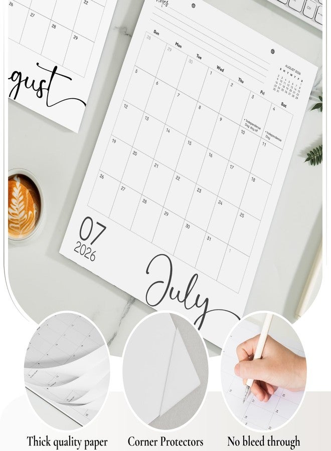 Paper Play Magnetic Calendar for Fridge January 2026 to June 2027, 13.5x11 Inch 18 Months Magnetic Fridge Calendar, Large Writing Blocks with Holidays - Image 2